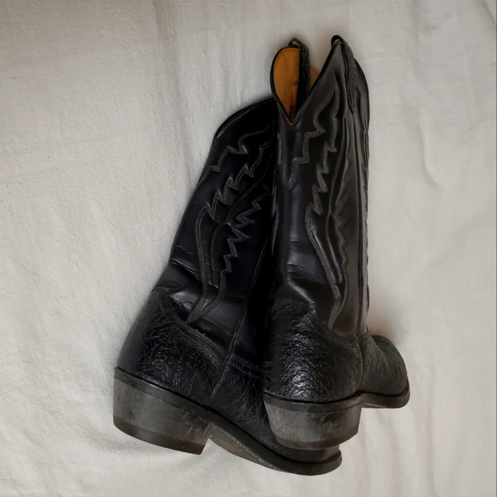 Vintage Silverado Leather Western Boots Men's Size 9B Made In USA Classic